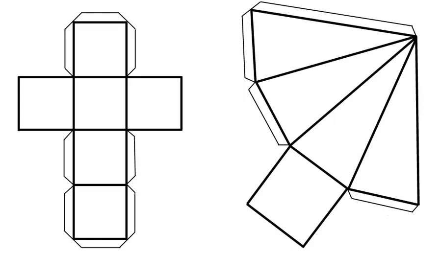 Desarrollo de cuerpos geométricos - Imagui