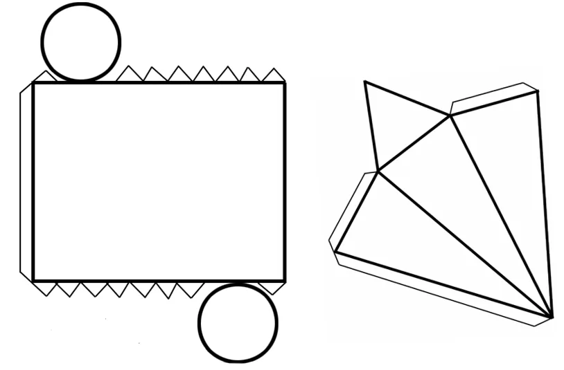 Desarrollo de cuerpos geométricos para imprimir - Imagui