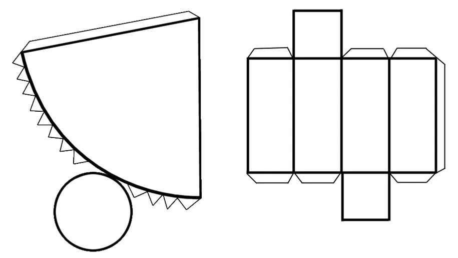 Desarrollo de cuerpos geométricos para imprimir - Imagui