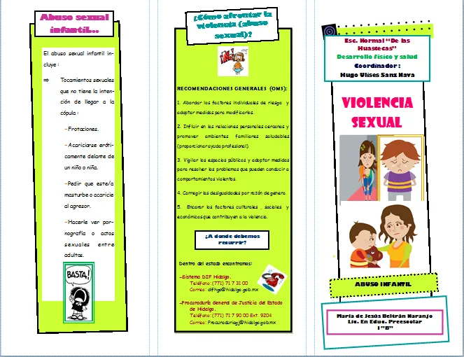 DESARROLLO FISICO Y SALUD 1. MARIA DE JESUS BELTRAN: TRIPTICO ...