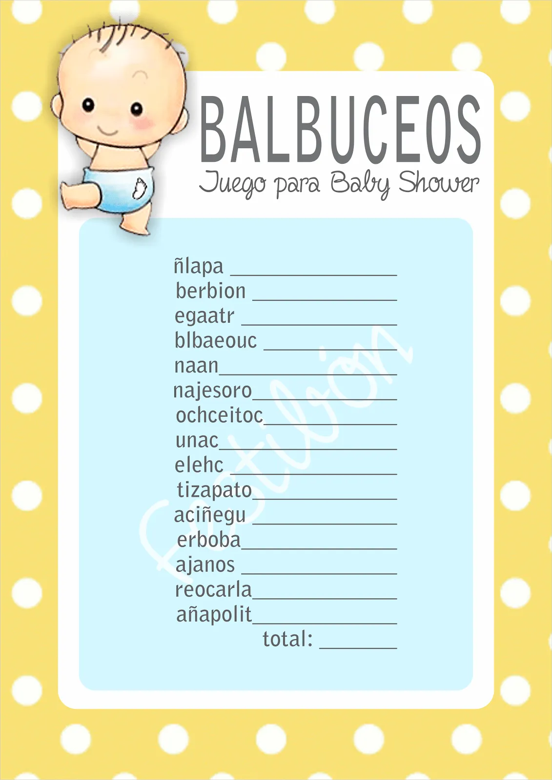 Descarga 16 Juegos para Baby Shower para Imprimir GRATIS en ...
