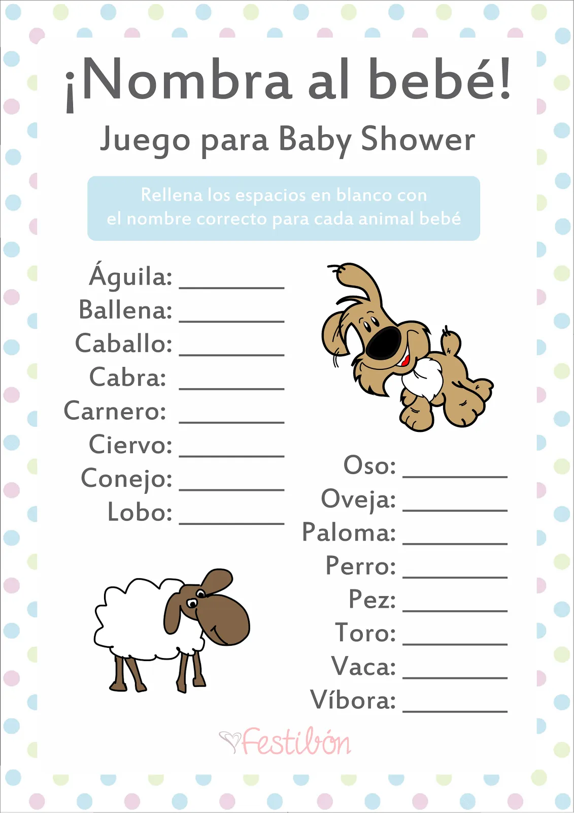 Descarga 16 Juegos para Baby Shower para Imprimir GRATIS en ...