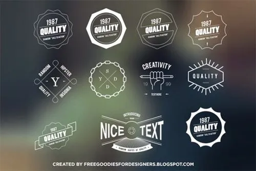 Descarga gratis escudos hipster (formato vectorial) | Interlinkeo