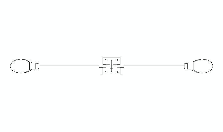 Descarga gratuita del Bloque AutoCAD: mobiliario urbano, farola doble Descarga gratuita del Bloque AutoCAD: mobiliario urbano, farola doble