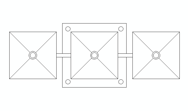 Descarga gratuita del Bloque AutoCAD: mobiliario urbano, farola triple Descarga gratuita del Bloque AutoCAD: mobiliario urbano, farola triple