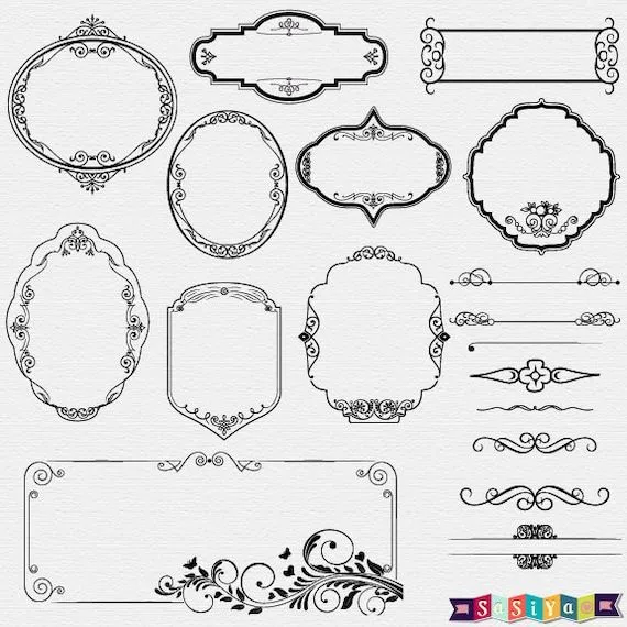 DESCARGA instantánea ornamento Vintage marco por SasiyaDesigns DESCARGA instantánea ornamento Vintage marco por SasiyaDesigns