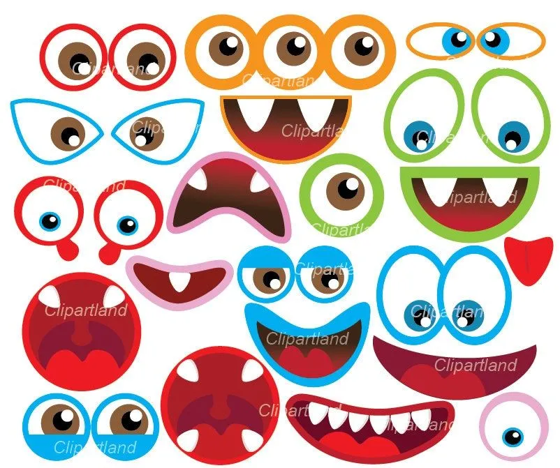 DESCARGA INSTANTE. CM_17_monsters. Ojos de monstruo y bocas - Etsy México DESCARGA INSTANTE. CM_17_monsters. Ojos de monstruo y bocas - Etsy México