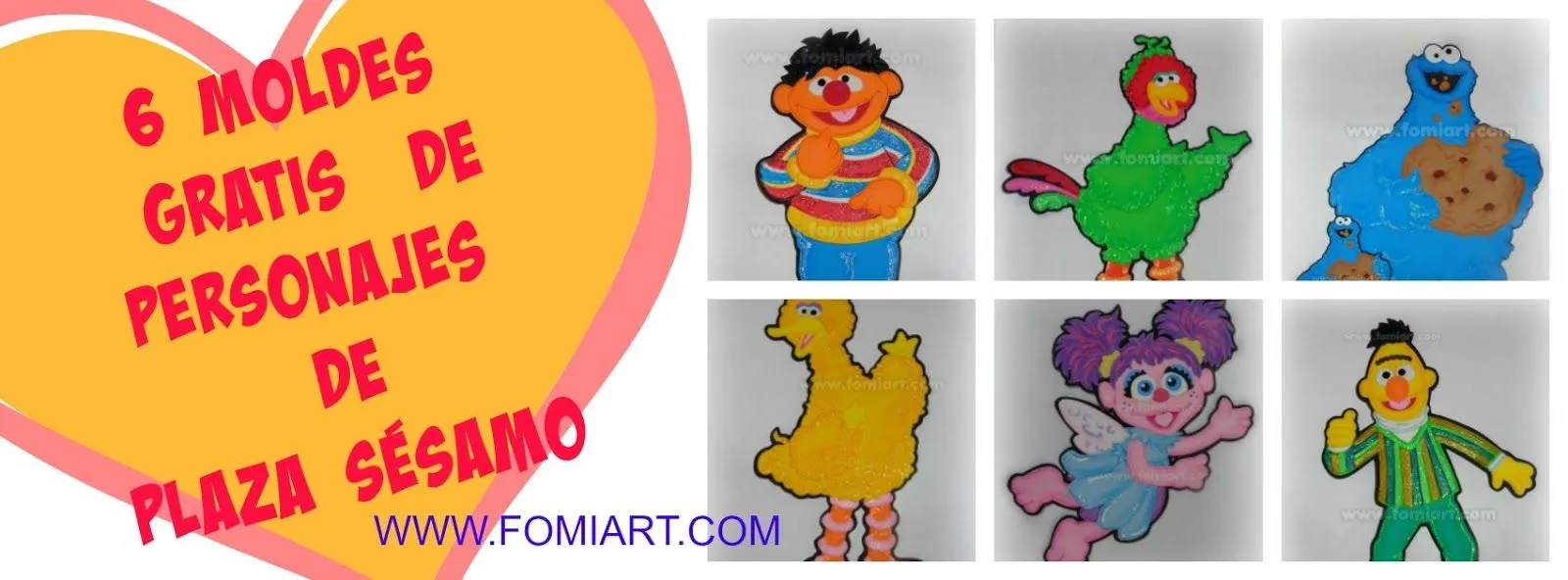 DESCARGA 6 Moldes Gratis de Pláza Sésamo - Fomiart DESCARGA 6 Moldes Gratis de Pláza Sésamo - Fomiart