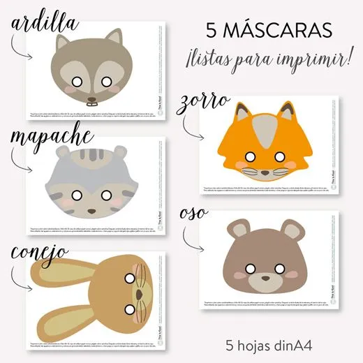Descargable Máscaras Animales Bosque – El Blog de This Is Kool Descargable Máscaras Animales Bosque – El Blog de This Is Kool
