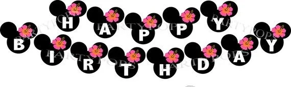 DESCARGAR bricolaje Digital Minnie Mouse Luau por PartyPops en Etsy