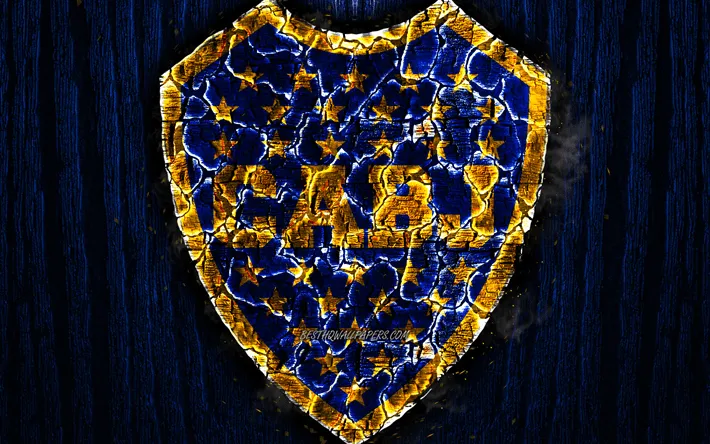 Descargar fondos de pantalla CA Boca Juniors, arrasada, logotipo ...