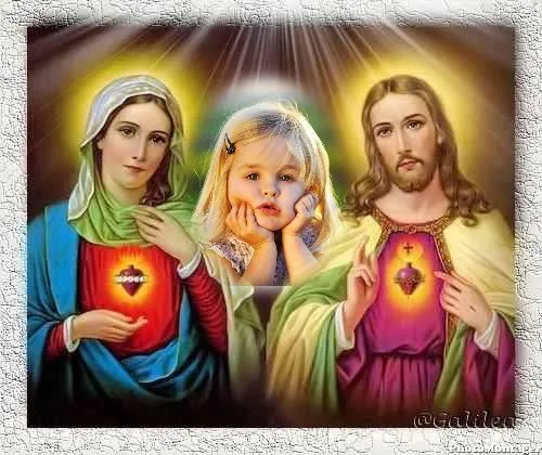 Marco de la Virgen María y Jesús | Marcos para Fotos Gratis