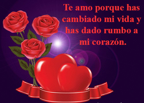 Imagen de amor de rosas y corazones con frase | Imagenes de Amor