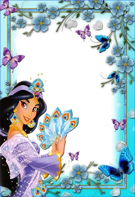 Marco para Fotos Infantiles Princesa Jasmine | Fondos para Fotos ...