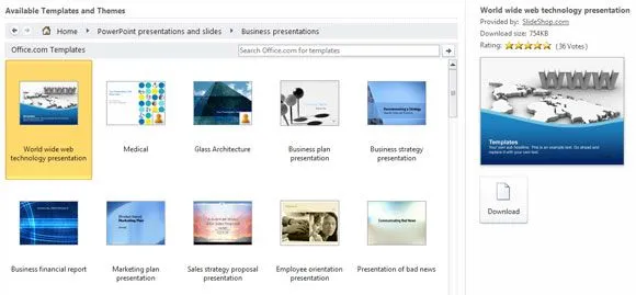 De dónde descargar miles de PPT templates para PowerPoint
