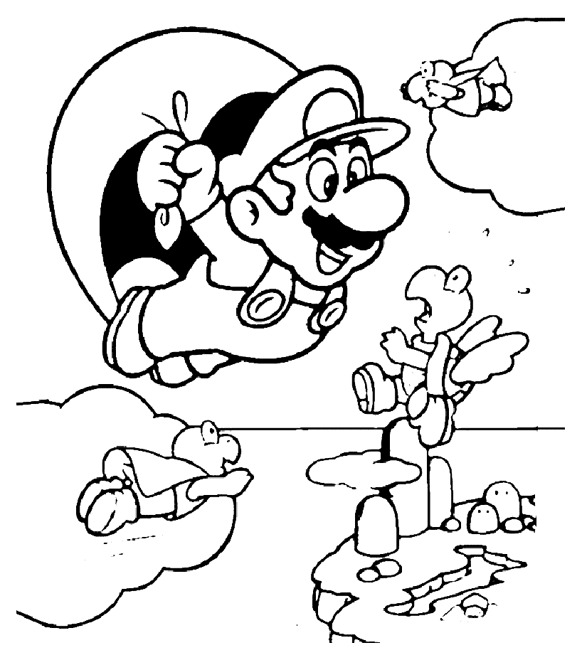 Descargar páginas para colorear de Mario Bros - Mario Bros - Just Color Niños : Dibujos para colorear para niños