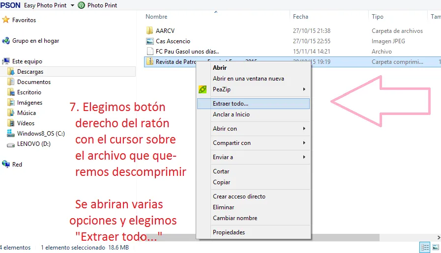 Como descomprimir un archivo | Fomiart