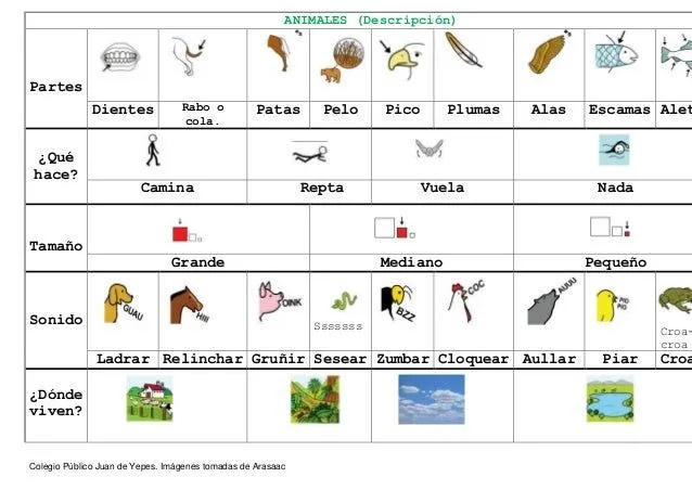 Descripción de Animales ,Personas y Objetos