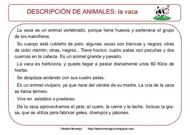 Descripciones de animales para niños - Imagui Descripciones de animales para niños - Imagui
