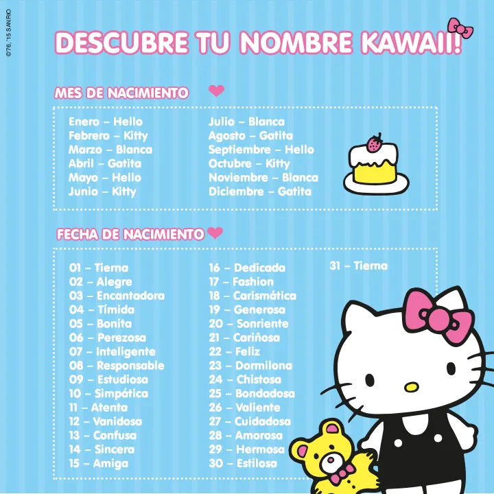 Descubre tu nombre kawaii y escribe aquí en los comentarios! =^.^= #HKyyo #MiNombreKawaii #HelloKItty | Nombres kawaii, Textos divertidos, Memes español graciosos Descubre tu nombre kawaii y escribe aquí en los comentarios! =^.^= #HKyyo #MiNombreKawaii #HelloKItty | Nombres kawaii, Textos divertidos, Memes español graciosos