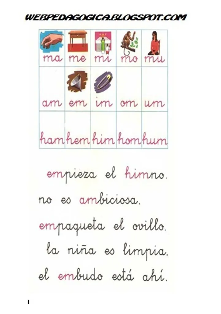 DESCUBRIR MÁS PALABRAS CON LA LA LETRA M. | WEB PEDAGÓGICA PRIMARIA DESCUBRIR MÁS PALABRAS CON LA LA LETRA M. | WEB PEDAGÓGICA PRIMARIA