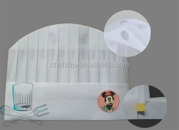 Desechable Kids gorro de cocinero, niños ajustables sombreros de ...