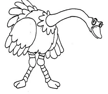DIBUJOS DE AVESTRUCES PARA COLOREAR