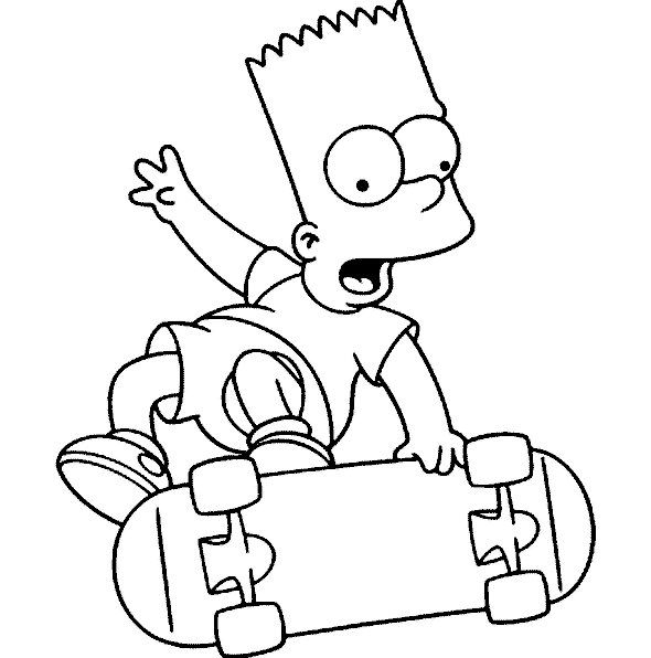 desenho bart simpson, colorir bart simpson | Desenhos para colorir ...