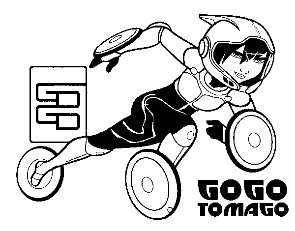 Desenho de Big Hero 6 GoGo Tomago para Colorir - Colorir.com Desenho de Big Hero 6 GoGo Tomago para Colorir - Colorir.com