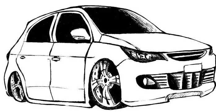 Desenho de carro tuning colorir. Carros diversos colorir ...