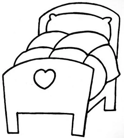 Cama para colorear - Imagui