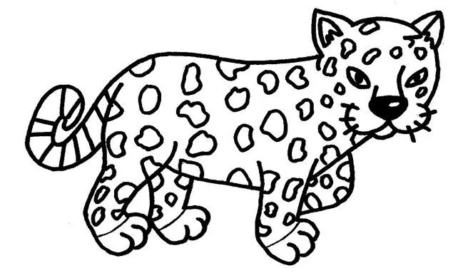 Desenho para colorir de onça pintada. Animais selvagens para ... Desenho para colorir de onça pintada. Animais selvagens para ...