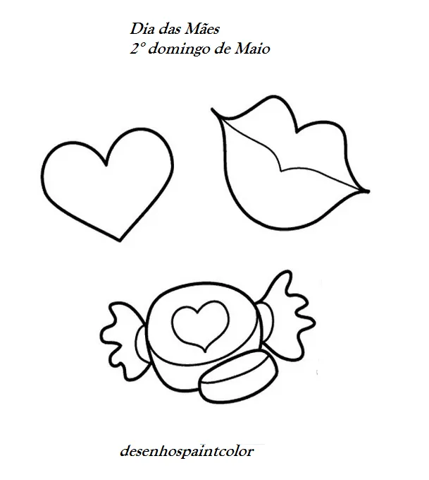 DESENHO DE CORAÇÃO BOCA E BALA PARA O DIAS MÃES PARA IMPRIMIR E ... DESENHO DE CORAÇÃO BOCA E BALA PARA O DIAS MÃES PARA IMPRIMIR E ...