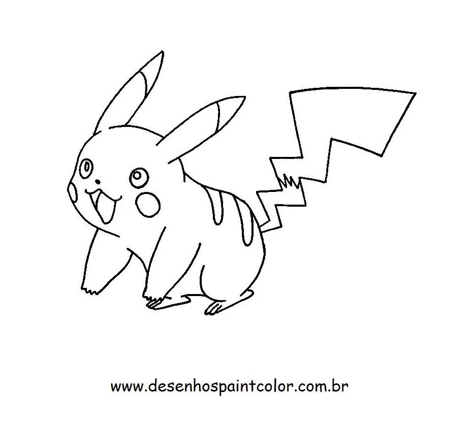 DESENHO DO POKÉMON PIKACHU , PARA IMPRIMIR E COLORIR GRÁTIS AQUI ... DESENHO DO POKÉMON PIKACHU , PARA IMPRIMIR E COLORIR GRÁTIS AQUI ...