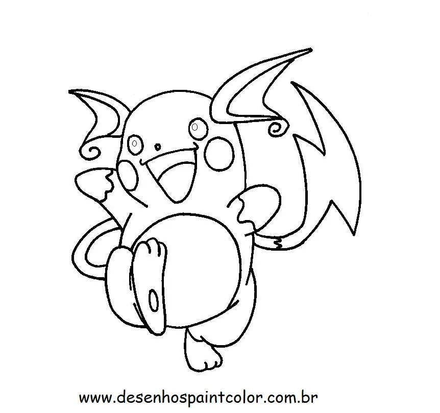 DESENHO DO POKÉMON RAICHU , PARA COLORIR GRÁTIS AQUI NO PAINT ... DESENHO DO POKÉMON RAICHU , PARA COLORIR GRÁTIS AQUI NO PAINT ...