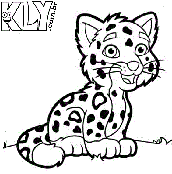 Desenho de Filhote de Onça para Colorir - Desenhos Para Colorir Desenho de Filhote de Onça para Colorir - Desenhos Para Colorir