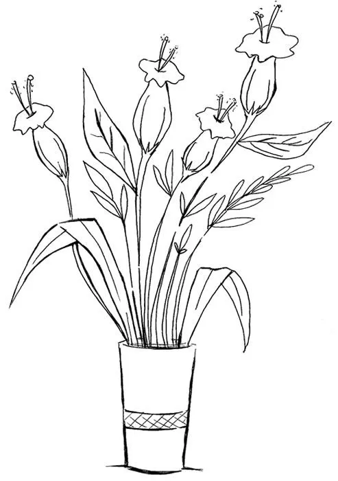 Desenho de flor para colorir. Risco de flor. Desenhos para ... Desenho de flor para colorir. Risco de flor. Desenhos para ...