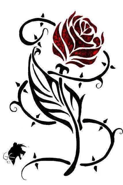 Imagenes de rosas con tribales - Imagui