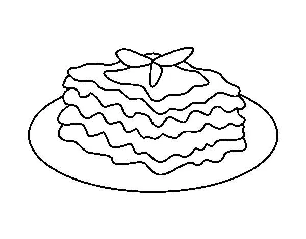 Desenho de Lasagna para Colorir - Colorir.com Desenho de Lasagna para Colorir - Colorir.com