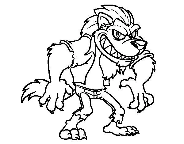 Desenho de Lobisomem para Colorir - Colorir.com Desenho de Lobisomem para Colorir - Colorir.com