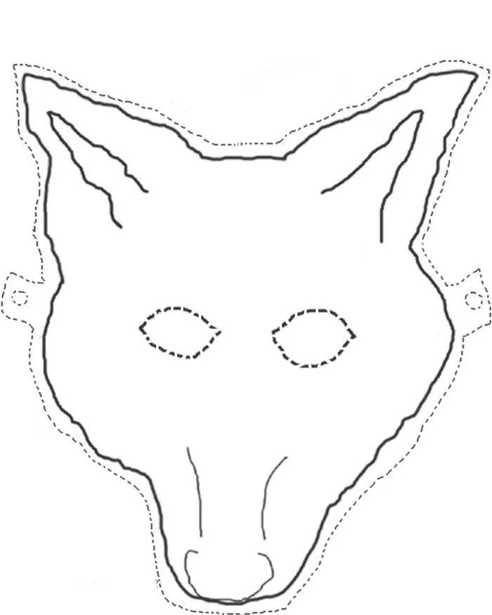 Desenho de Máscara de lobo mau para colorir - Tudodesenhos Desenho de Máscara de lobo mau para colorir - Tudodesenhos