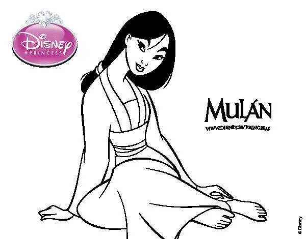 Desenho de Mulan para Colorir - Colorir.com
