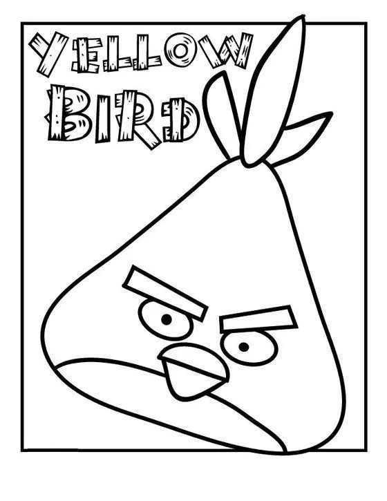 Desenho Pássaro amarelo - Angry Birds para colorir