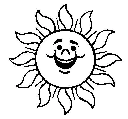 Desenho de Sol contente para Colorir - Colorir.com
