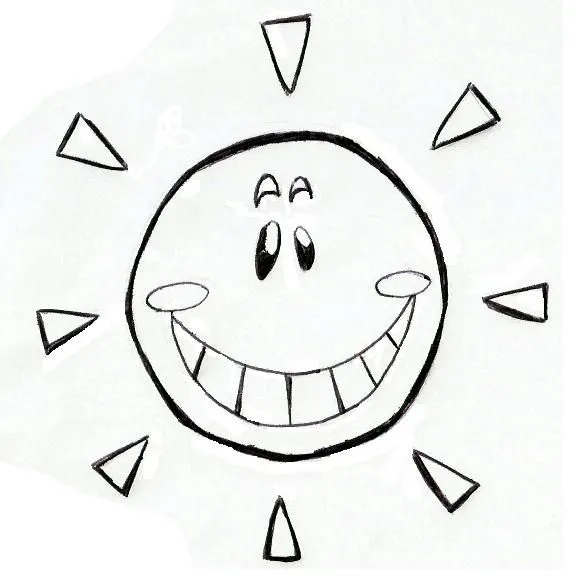Desenho de sol sorridente para imprimir e colorir, imprima e pinte ...