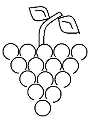 Gifs e Desenhos: Desenho de Uva Para Colorir