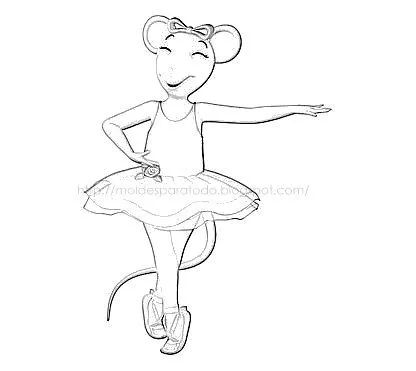 Desenhos da Angelina Ballerina para pintar, colorir, imprimir ...