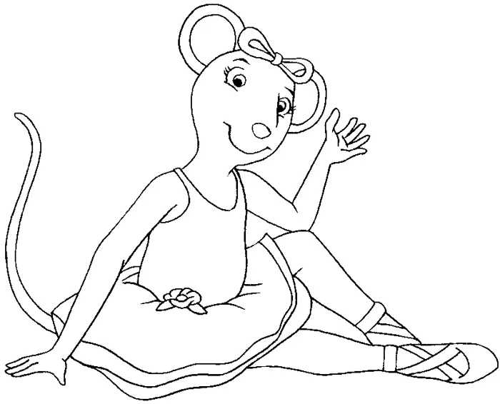 Desenhos da Angelina Ballerina para pintar, colorir, imprimir ...