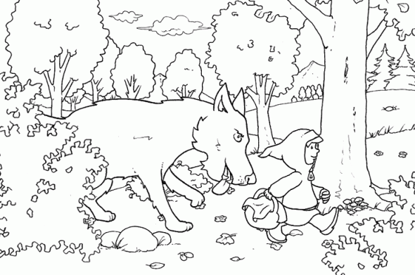 Desenhos da Chapeuzinho Vermelho para Colorir Desenhos da Chapeuzinho Vermelho para Colorir