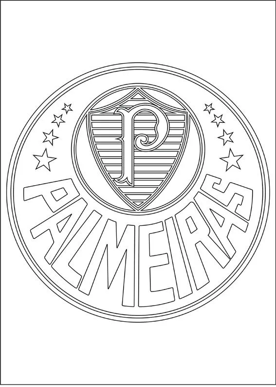 Desenhos para colorir - Escudos de times de futebol Símbolos